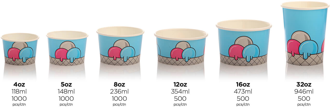 66 Ice Cream Tubs