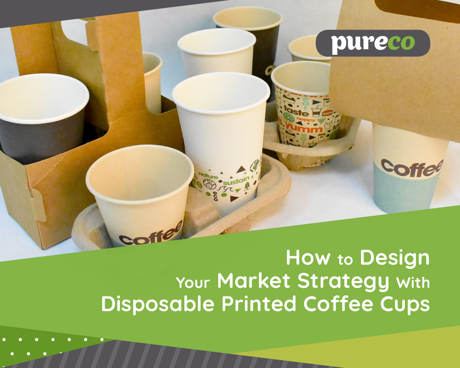 Disposable coffee store cup design
