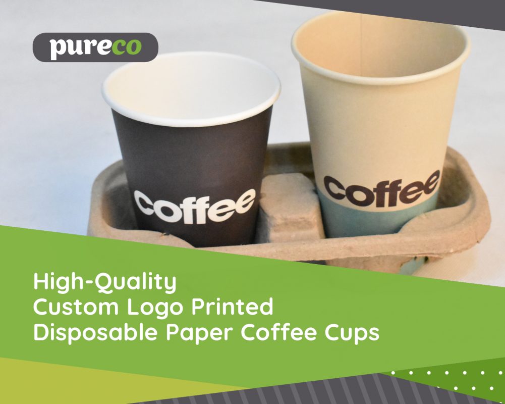 High-Quality Custom Logo Printed Disposable Paper Coffee Cups